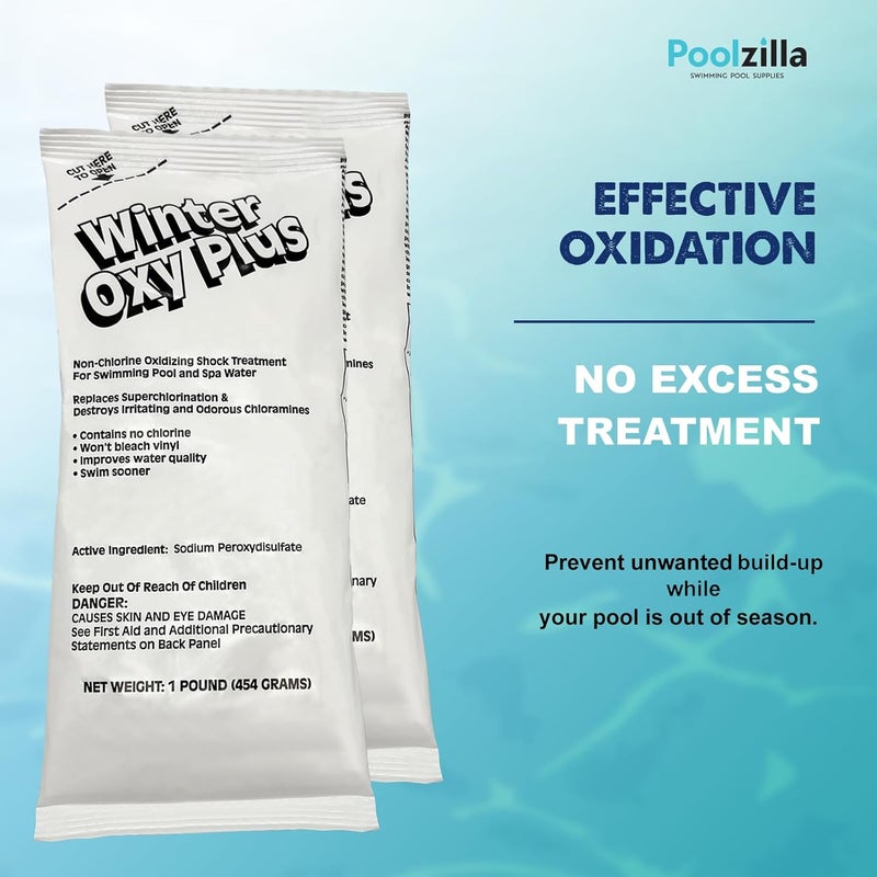 Poolzilla 24,000 Gallon Winterizing Kit, Closing Kit for Above and In-Ground Pools, Includes 1 Qt. Winter Clarifier, 1 Qt. Winter Control, 2 Lbs Winter Shock, 2 Lbs Winterizer - Image 3